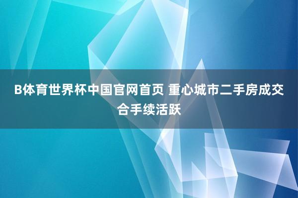 B体育世界杯中国官网首页 重心城市二手房成交合手续活跃