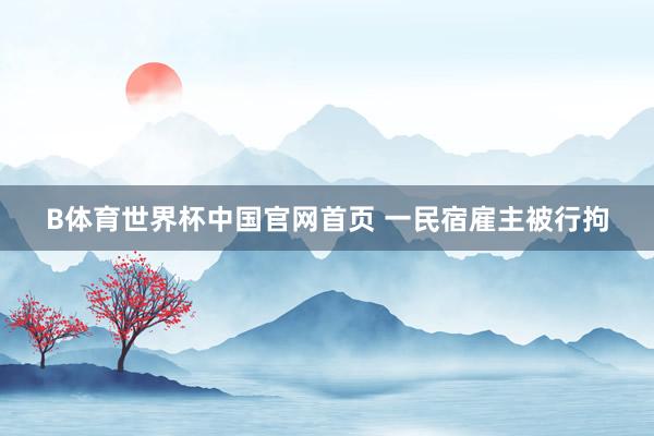 B体育世界杯中国官网首页 一民宿雇主被行拘