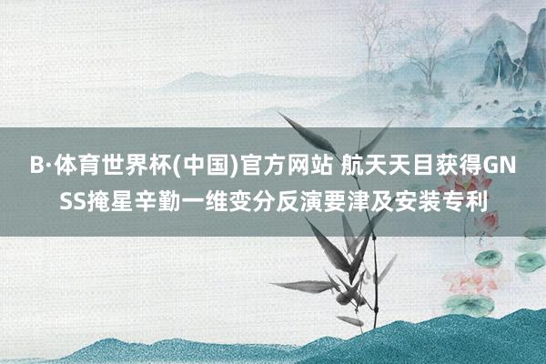B·体育世界杯(中国)官方网站 航天天目获得GNSS掩星辛勤一维变分反演要津及安装专利