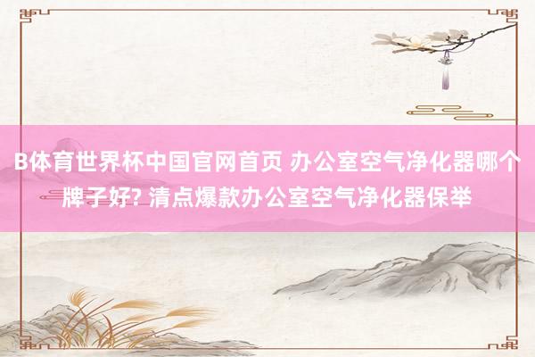 B体育世界杯中国官网首页 办公室空气净化器哪个牌子好? 清点爆款办公室空气净化器保举