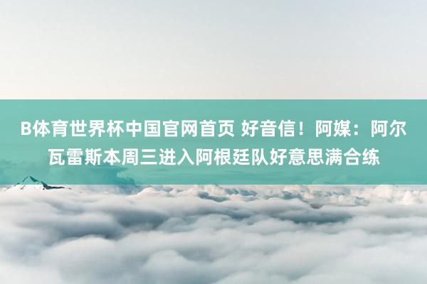 B体育世界杯中国官网首页 好音信！阿媒：阿尔瓦雷斯本周三进入阿根廷队好意思满合练